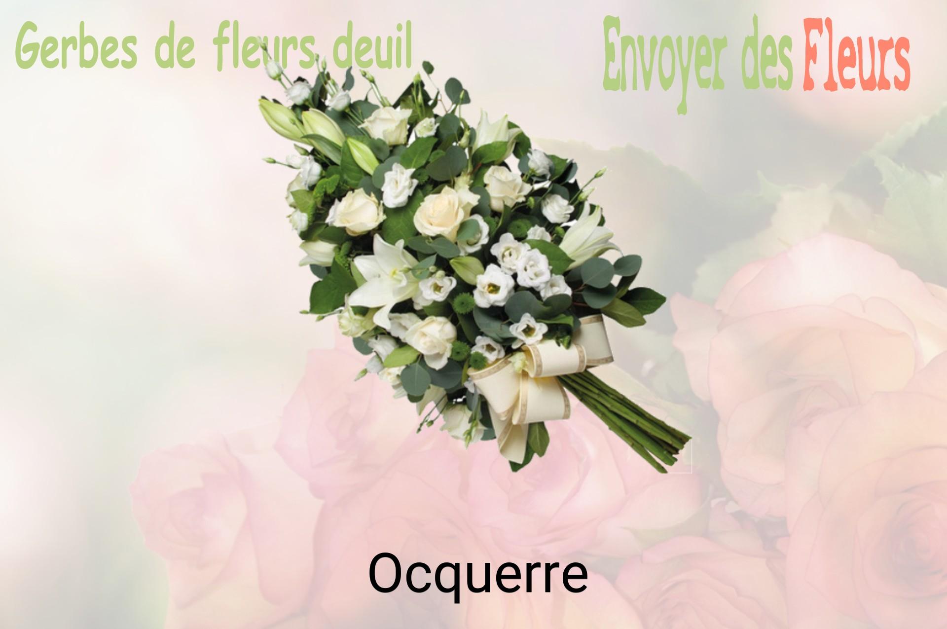 Gerbe de fleurs de deuil livrée à Ocquerre